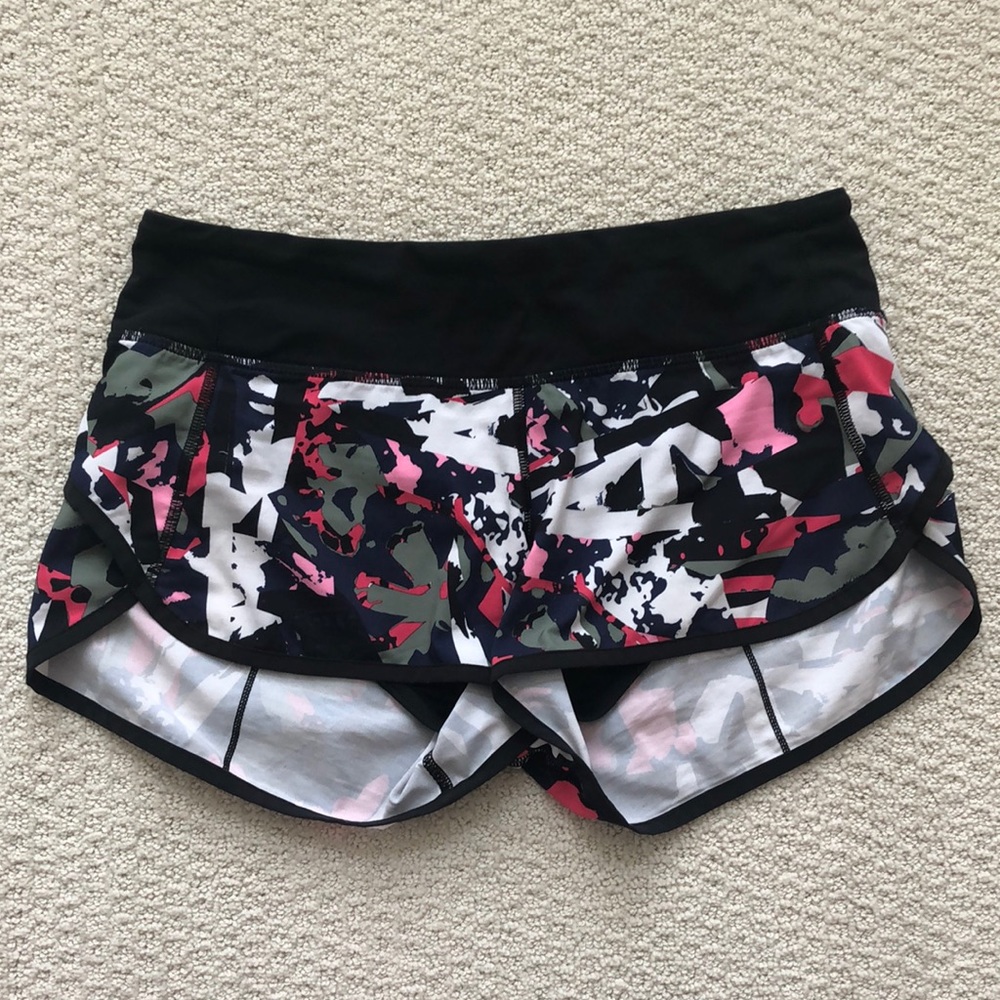 lululemon athletica Black and Pink Athletic Shorts